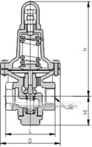 Internal thread bigger film-type high sensitivity reducing valve constructral diagram
