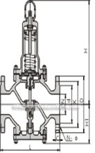 Y416X type direct-acting spring film reducing valve constructral diagram